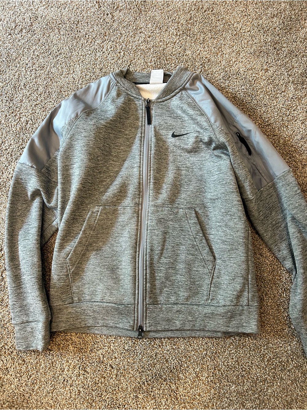 Nike Gray Full-Zip Men's Hoodie Jacket